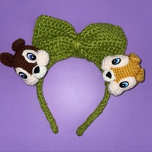Handmade Chip and Dale Ear headband.